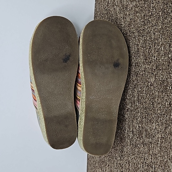 Dansko Vegan Womens 39 Rainbow Striped Woven Jute Mule Clogs Size 10.5 (41l - Picture 4 of 7